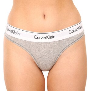 Dámská tanga Calvin Klein šedá (F3786E-020) L