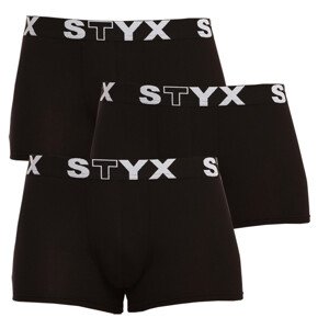 3PACK pánské boxerky Styx sportovní guma černé (G9606060) XL