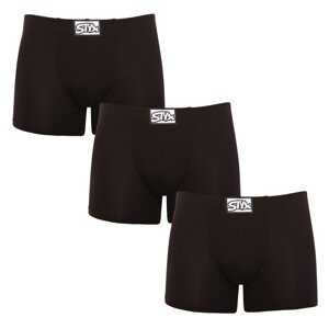 3PACK pánské boxerky Styx long klasická guma černé (F9606060) XL