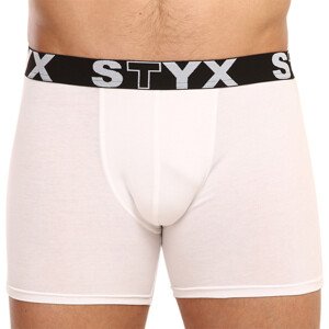 Pánské boxerky Styx long sportovní guma bílé (U1061) L