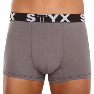 Pánské boxerky Styx sportovní guma tmavě šedé (G1063) L