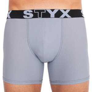 Pánské boxerky Styx long sportovní guma světle šedé (U1067) L