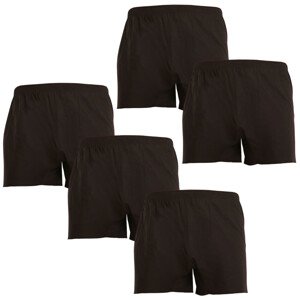 5PACK pánské trenky Nedeto černé (5NDTT001) L