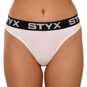 Dámská tanga Styx sportovní guma bílá (IT1061) XL