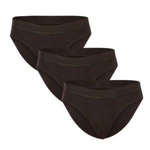 3PACK pánské slipy Nedeto černé (3NDTS001) 4XL