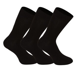3PACK ponožky Nedeto vysoké bambusové černé (3NDTP001) XL