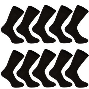 10PACK ponožky Nedeto vysoké bambusové černé (10NDTP001) M