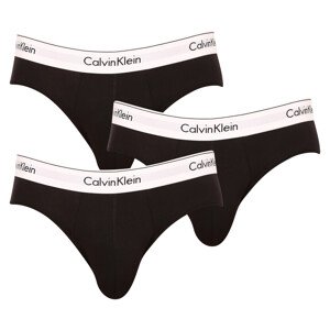 3PACK pánské slipy Calvin Klein černé (NB2379A-001) L