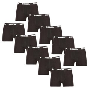 10PACK pánské boxerky Nedeto Rebel černé (10NBR001) 4XL