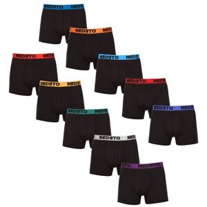 10PACK pánské boxerky Nedeto černé (10NB005) 4XL