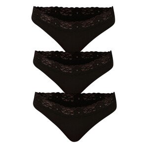 3PACK Dámské kalhotky brazilky Styx černé (3IB960) XL