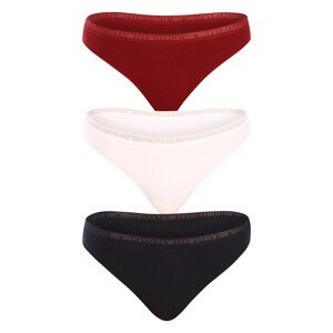 3PACK dámská tanga Tommy Hilfiger vícebarevná (UW0UW04890 0U4) XS