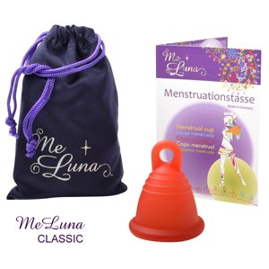 Menstruační kalíšek Me Luna Classic XL Shorty s očkem červená (MELU096)