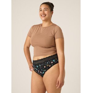 Menstruační kalhotky Modibodi Sensual Hi-Waist Bikini Heavy-Overnight Midnight Garden (MODI4040MG) S