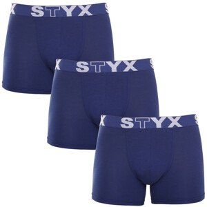 3PACK pánské boxerky Styx long sportovní guma modré (3U968) XXL