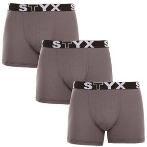 3PACK pánské boxerky Styx long sportovní guma modré (U9676869) XL