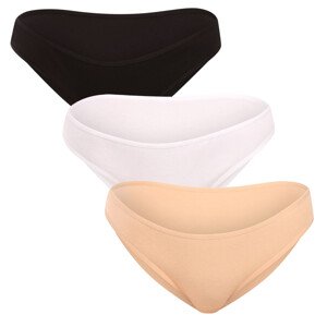 3PACK dámské kalhotky Nedeto černé (3NK001) XL