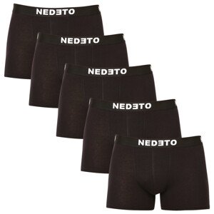 5PACK pánské boxerky Nedeto černé (5NB001b) XXL