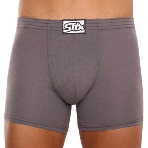 3PACK pánské boxerky Styx long klasická guma tmavě šedé (3F1063) XL