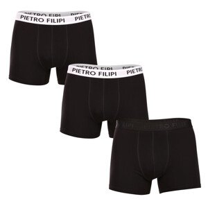 3PACK pánské boxerky Pietro Filipi černé (3BCL007) XL