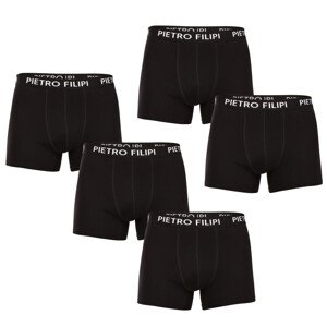 5PACK pánské boxerky Pietro Filipi černé (5BCL002) XL