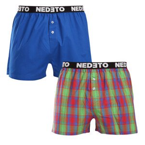 3PACK pánské trenky Nedeto černé (3NDTT001) M