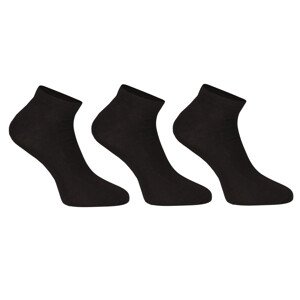3PACK ponožky Nedeto nízké bambusové černé (3PBN01) XL