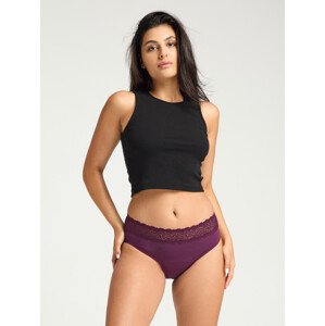 Menstruační kalhotky Modibodi Sensual Hi-Waist Bikini Moderate-Heavy Raisin Purple (MODI4038RP) 4XL