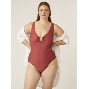 Menstruační plavky Modibodi High V Neck One Piece Saraha Red (MODI4370SR) L
