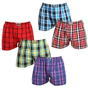 5PACK pánské trenky Styx klasická guma nadrozměr vícebarevné (5E103135) 4XL