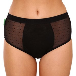 Menstruační kalhotky Bodylok Bambus Hi-Waist Black silná menstruace - VYBALENÉ (BD2204VYB) XXL