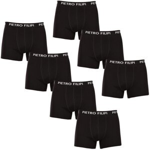 7PACK pánské boxerky Pietro Filipi černé (7PBC2) 4XL