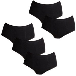 5PACK Menstruační kalhotky Love Luna Full černé (5-LLUWPBFB) 3XL