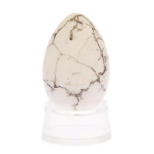 Kamenná vejce Kamenné vajíčko s otvorem - magnezit Velikost: 40x25 mm
