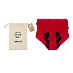 Modibodi SADA 3 menstruačních kalhotek - Carnival Red Velikost: L