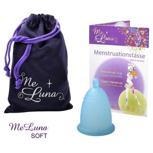 Menstruační kalíšek Me Luna Soft M s kuličkou tyrkysová (MELU051)