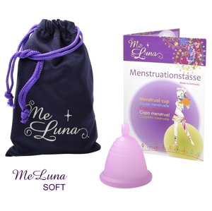 Menstruační kalíšek Me Luna Soft M Shorty s kuličkou růžová (MELU086)