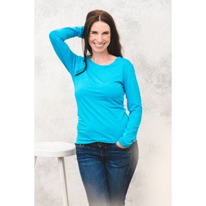Meracus Bambusové tričko s dlouhým rukávem Kristin tyrkysové Velikost: L