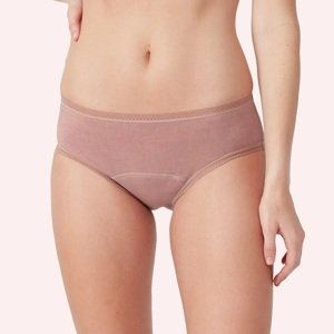 Love Luna Menstruační kalhotky Bavlněné bikini Mocha - SLEVA Velikost: L/XL